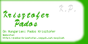 krisztofer pados business card